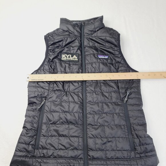Patagonia Women's Black Nano Puff Sleeveless Mock Neck Padded Puffer Vest Sz M - Picture 3 of 8